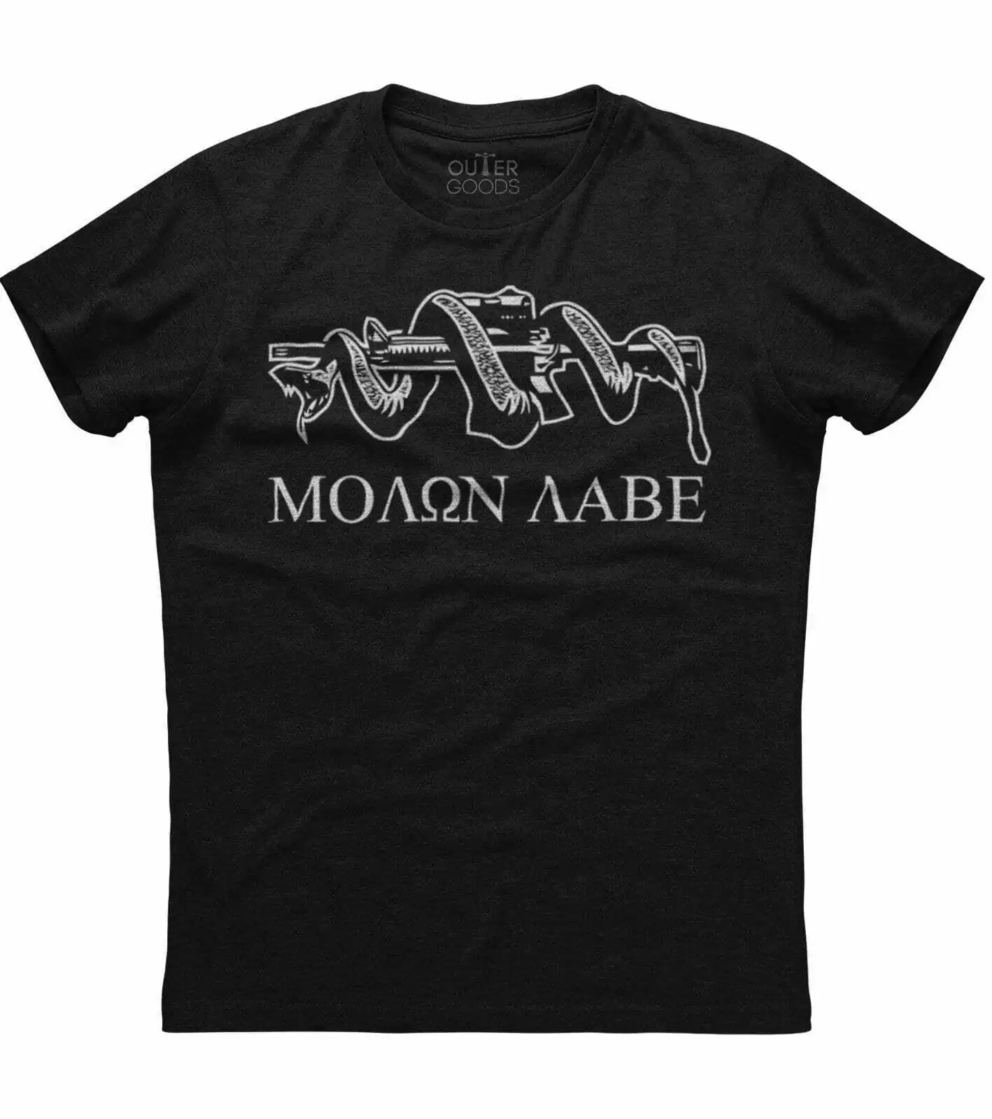 Патриотическая футболка Molon Labe с принтом пистолета и змеи. Летняя Хлопковая