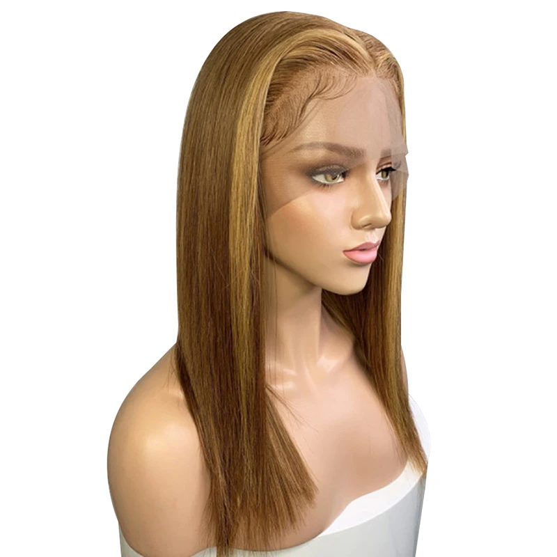 Омбре блонд, глубокий кудрявый парик 1B/27, Омбре, 13x4, 13x6, парики на кружеве, бразильские волосы Remy, волнистые человеческие волосы, 370, поддельная кожа головы, предварительно выщипанные - Цвет: 1B/30HL