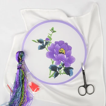 

Jinwu Needle Embroidery DIY Beginner Handkerchief Kit Stitch Scanning Tool