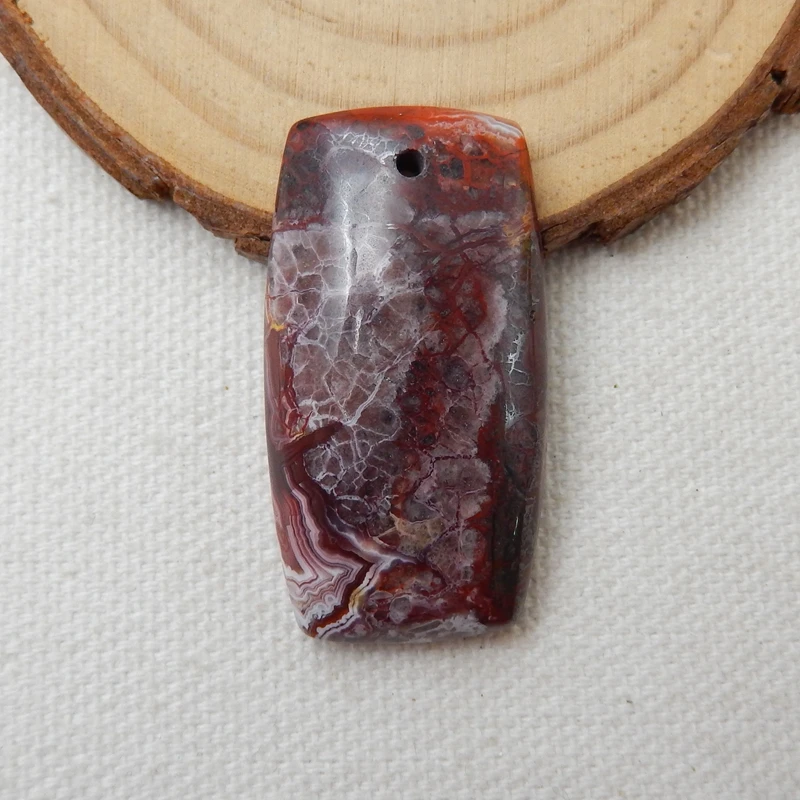 Натуральный камень красивая Crazy Lace Agate ручная работа трендовая Длинная подвеска