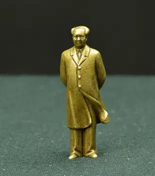 

China Pure brass Great leader Mao zedong small Statue