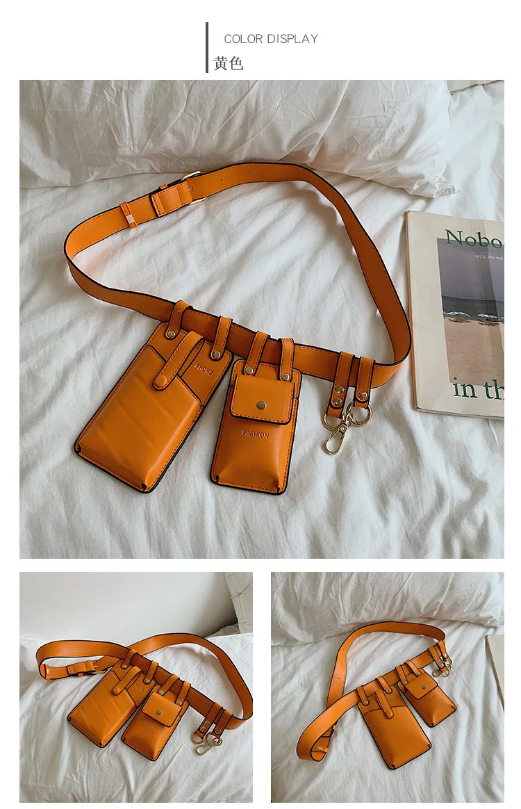 Unisex Tactical Waist Bag For Belt PU Leather Men Purse Punk Fanny Pack Women's Bag Multifunction Bag Male Phone Pouch JD02 (5)