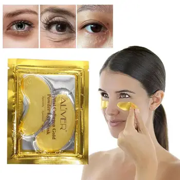 

1/5/10 Pairs 24k Gold Crystal Collagen Eye Mask Anti-wrinkle Dark Circles Puffiness Moisturizing Eye Patch Colageno Gel Mask Eye