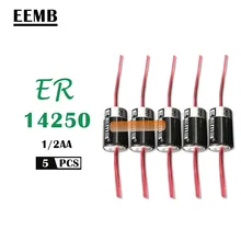 5 шт./лот EEMB ER14250 1/2AA 3,6 V 1200mAh литиевая батарея с сваркой