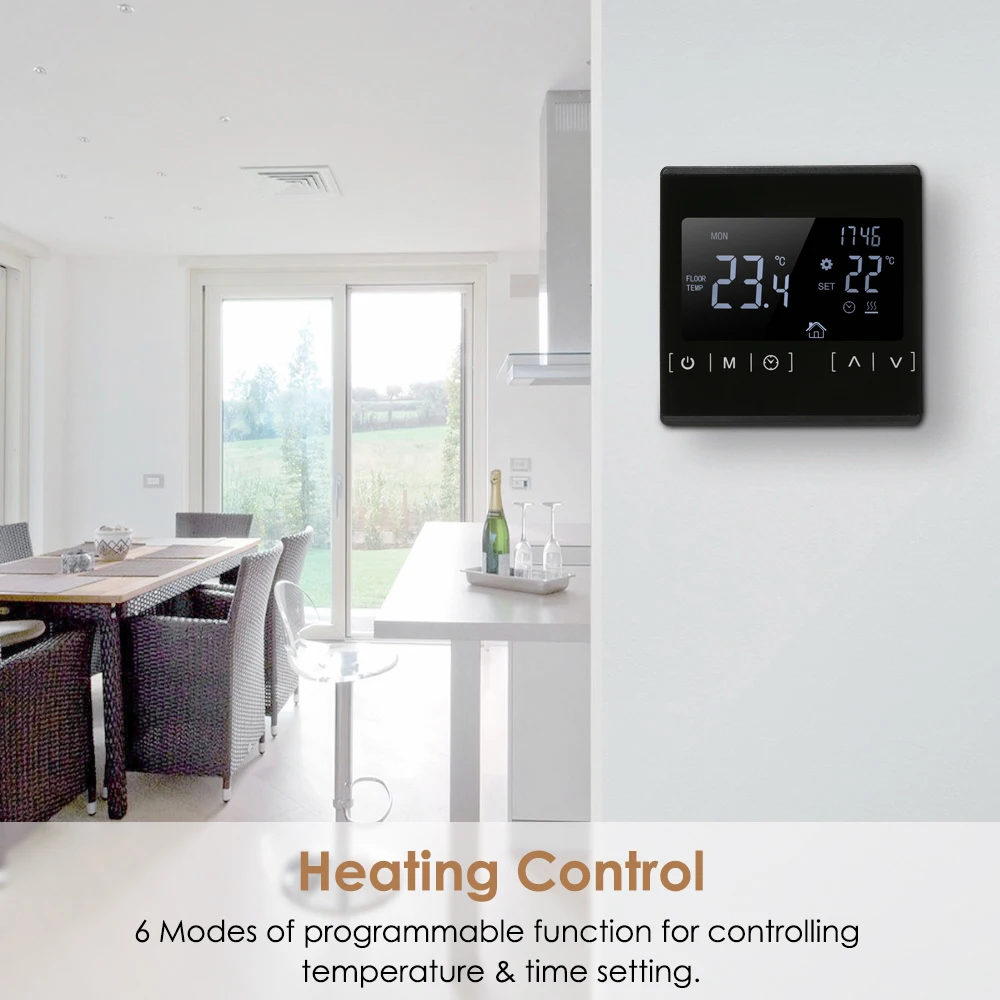 KKMOON AC85-240V Электрический Температура контроллер терморегулятор ЖК-дисплей термометр пол Система нагрева Погодная станция