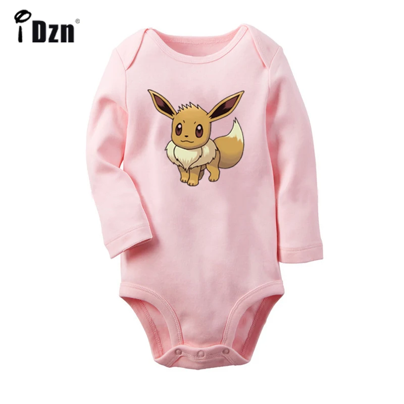 

Pokemon Eevee Jolteon Vaporeon Espeon Flareon Design Newborn Baby Bodysuit Toddler Long Sleeve Onsies Jumpsuit Cotton Clothes