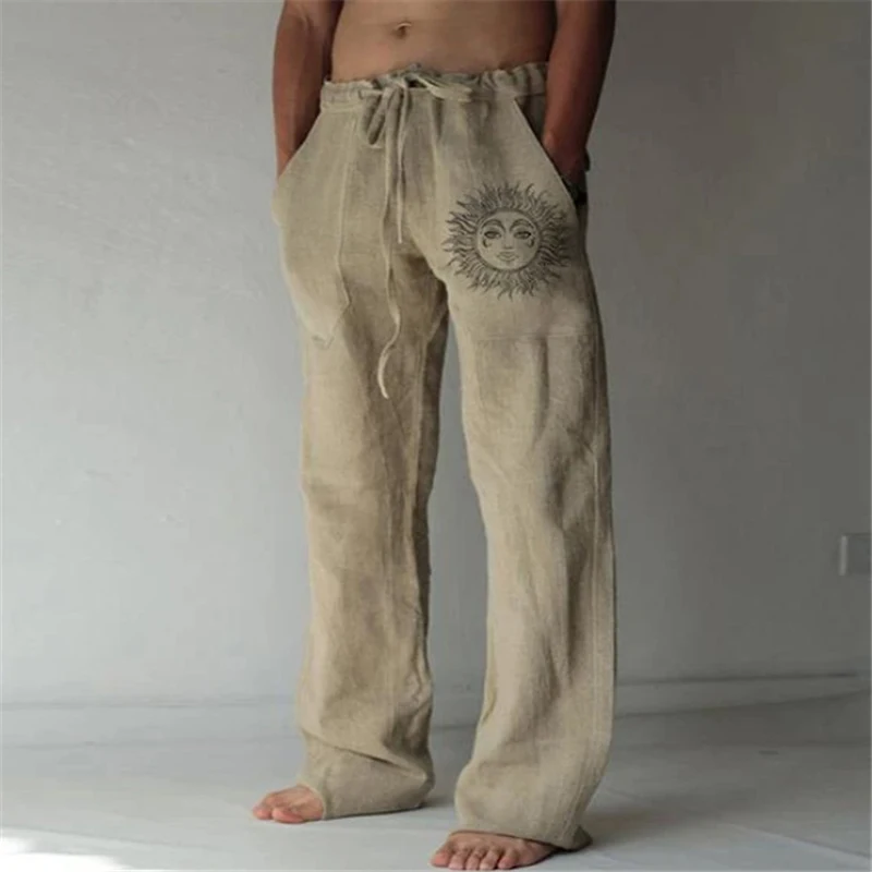 Men's Jogger Trousers Wide Leg Pants Hip Hop Avatar Print Plus Size For Men