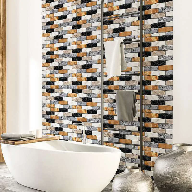 

30x30cm Home Decor Wall Sticker Fancy 3D Marble Brick Pattern PVC Self-Adhesive Wall Paper Sticker for Bathroom Bar TV Wall DIY