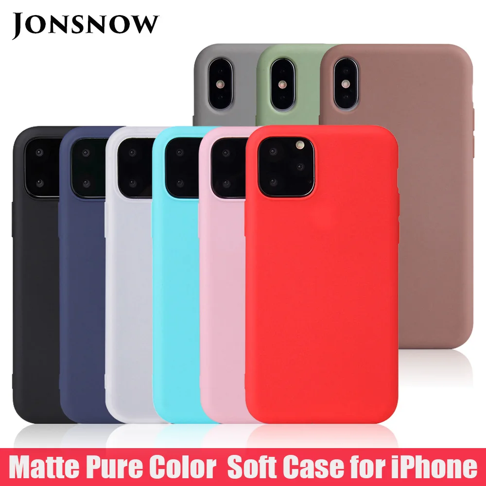 Матовый чехол чистого цвета для iPhone 12 Pro Max 6S 7 8 Plus 5S SE XR XS чехлы 11 Mini 2020 Мягкие