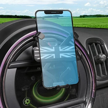 

Car Styling Phone Holder Air Vent Outlet Screen GPS Holder Bracket Union Jack Universal For Mini Cooper One JCW S Countryman