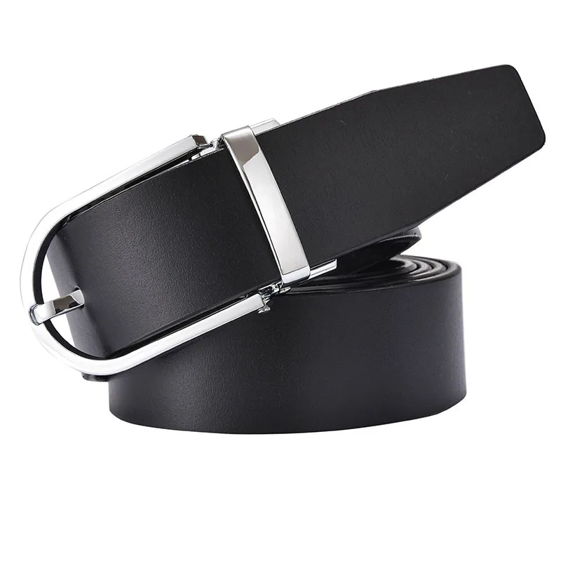 

The New Cowhand Leather Cut Men's Button Leather Belt Youth Business Formal Casual Leather Solid Color Belt DYROREFL C408