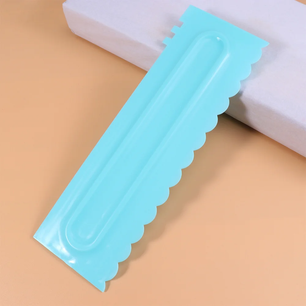 3 Pcs Double Edges Cake Smoother Scraper Icing Comb Pastry Butter Cream Spatulas Plastic Mousse Cream Edge Polisher for Bakery K