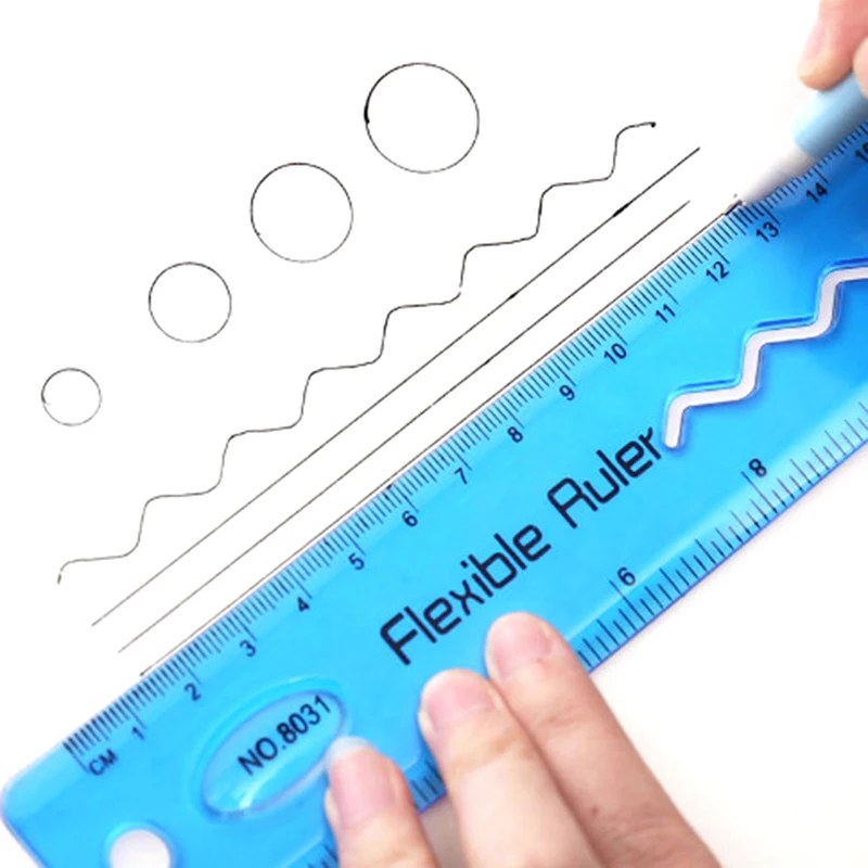 Compra Regla suave multicolor, regla de escritorio creativa Flexible, suministros escolares de oficina, regalo para chico, productos para estudiantes AjXNeAE6p7O