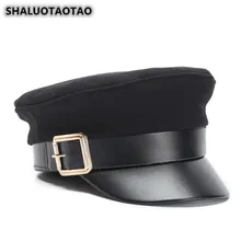 SHALUOTAOTAO, осенне-зимний теплый шерстяной армейские кепки для женщин, тренд, индивидуальная плоская кепка, Snapback, модные женские брендовые кепки s