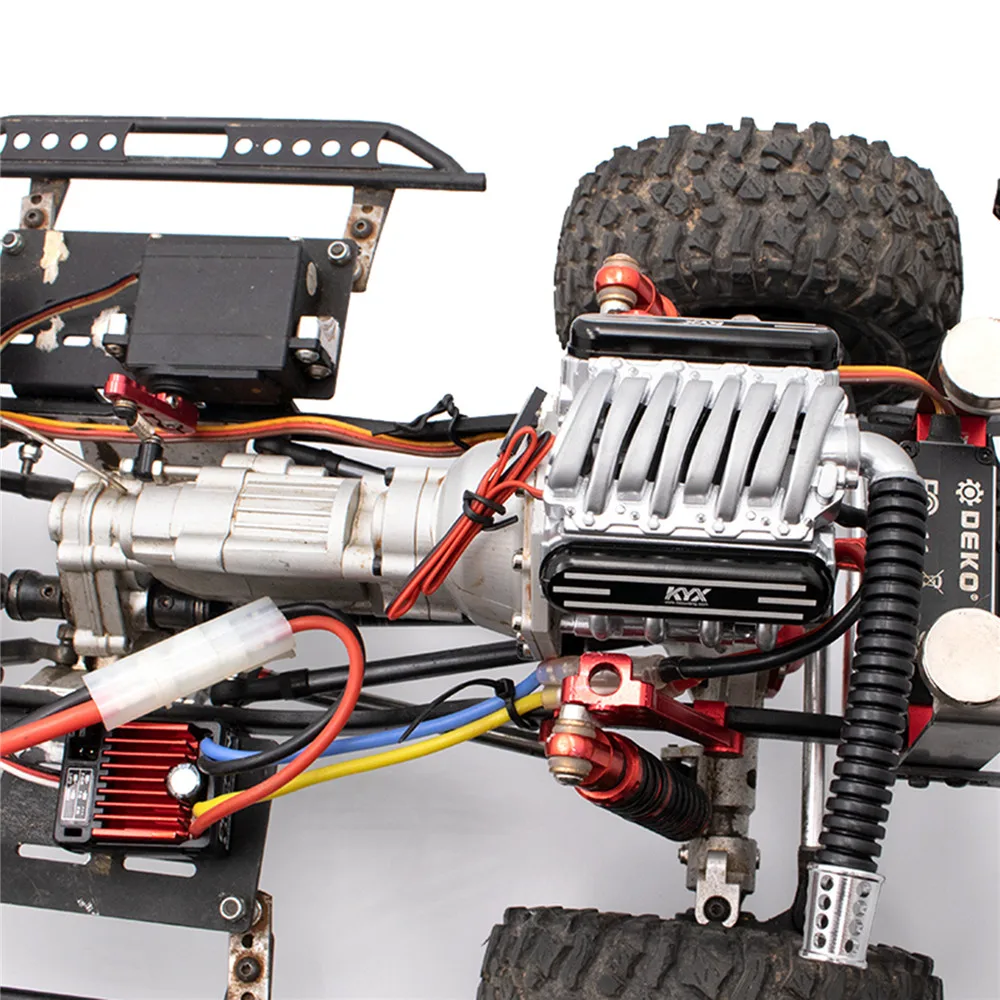 Радиатор крышки двигателя для KYX 1/10 SCX10 II TRX-4 из алюминиевого сплава V8 36 мм