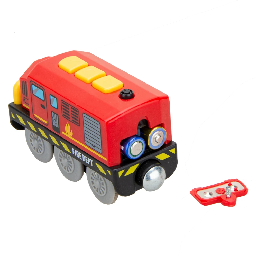 Firefighting Electric Train Toys Set Train Diecast Slot Toy Fit for Standard Wooden Train Track Railway