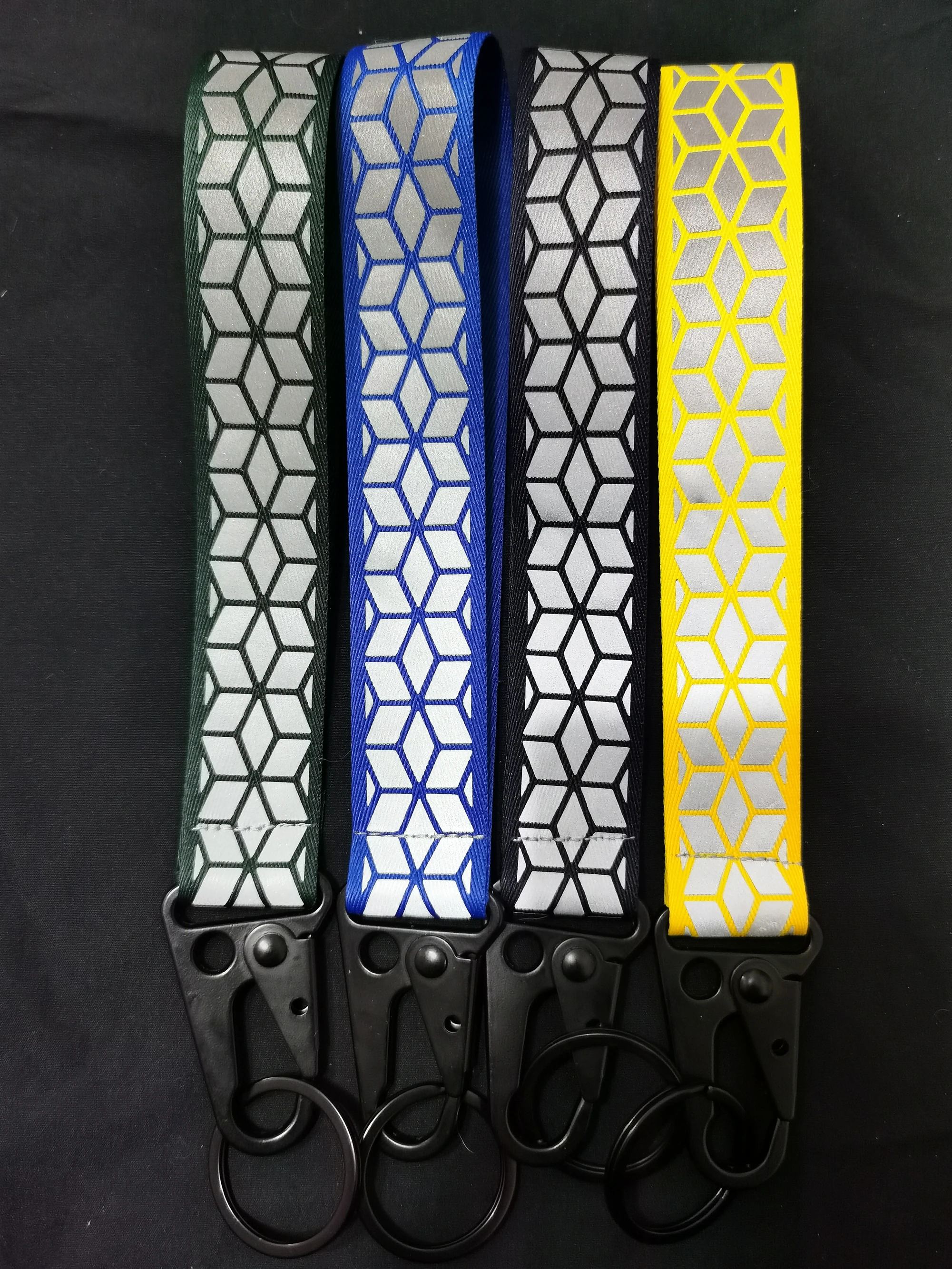 Car Reflective Keychains High Visibility Webbing Material For Bag Pendant Accessories 2.5cm