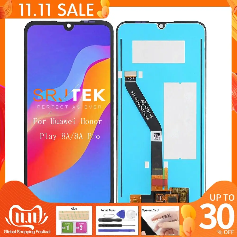 

6.01" For Huawei Honor Play 8A LCD Touch For Honor Play 8A Display Screen Glass Panel For Honor 8A/8A Pro Display Sensor Frame