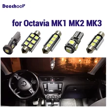 18X Canbus Автомобильный светодиодный светильник интерьерная купольная карта лампы Комплект для шкода Октавия 1 2 3 MK1 MK2 MK3 Sedan Combi 1996