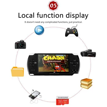 

16 Bit PXP3 Handheld Game Player Video Gaming Console with AV Cable+2 Game Cards Classic Child Family Video PXP 3 Game Console