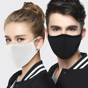 

Washable Reusable Cotton Face Mask with Filters Adult Fabric Anti Dust with Filter Black Face Mask Sheild Facemask
