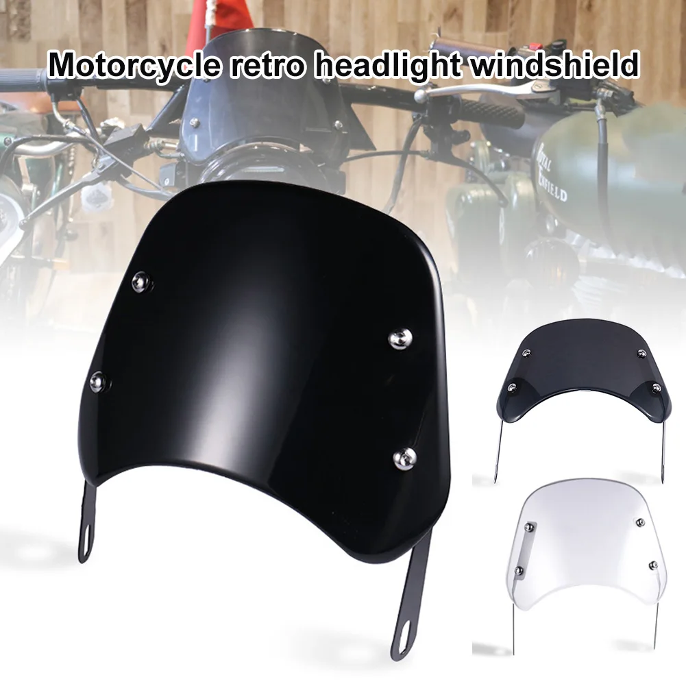 Motorcycle Windshield Windscreen with Metal Mounting Bracket Universal