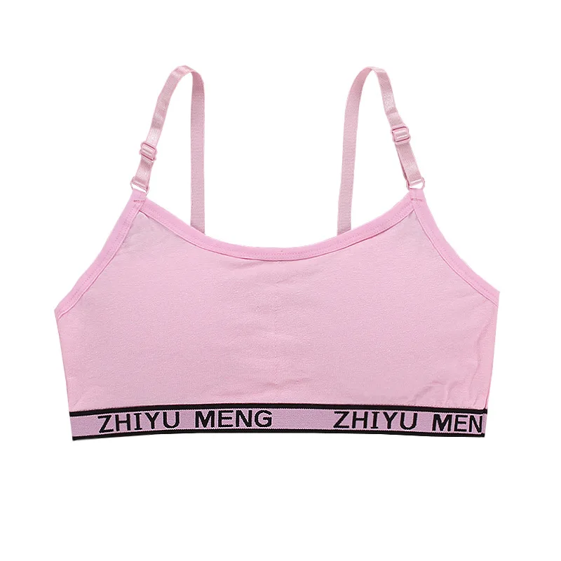 

10pc/lot Teens Girls Sports Bra Puberty Underwear Wireless Teenager Girls Sport Bra Chest Pad Cotton Young Girls Training Bra