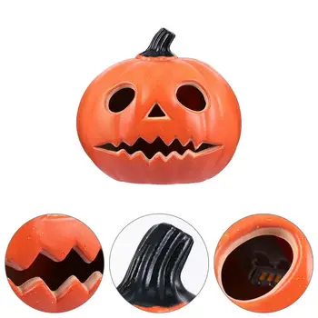 

1Pc Pumpkin Flameless Festival Ornament Halloween Light Pumpkin Ghost Night Lamp for Table Centerpiece
