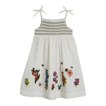 Little maven/Новинка г.; летнее Брендовое платье для маленьких девочек; детское хлопковое платье в полоску без рукавов с принтом звезды и цветов