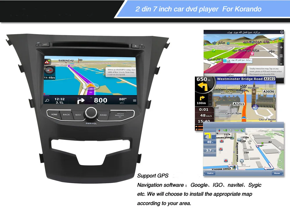 Восьмиядерный 4G+ 64G Android 8,1 автомобильный DVD gps навигатор для SsangYong Korando Actyon автомобильный Радио стерео Wifi DVR