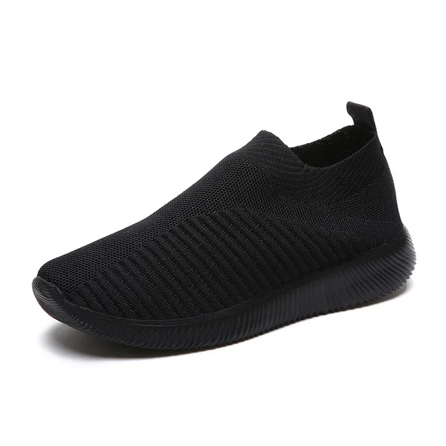 Женская обувь; женские кроссовки; дышащая удобная повседневная обувь без шнуровки; женская обувь; zapatos de mujer; женская обувь; tenis feminino - Цвет: 450 Black