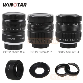 

FUJIAN 35mm F1.7 CCTV Movie lens + 25mm f1.4 TV Lens + 50mm f1.4 TV Lens for Panasonic Olympus Micro 4/3 m4/3 OM-D GH3 GX8 GX7