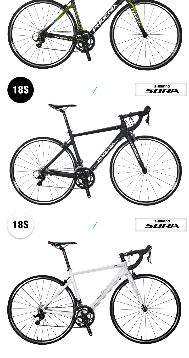 Clearance Carbon fiber road bike 8/16/18 speed men and women cross country curved road bike bicycle 9.5 kg portable 18