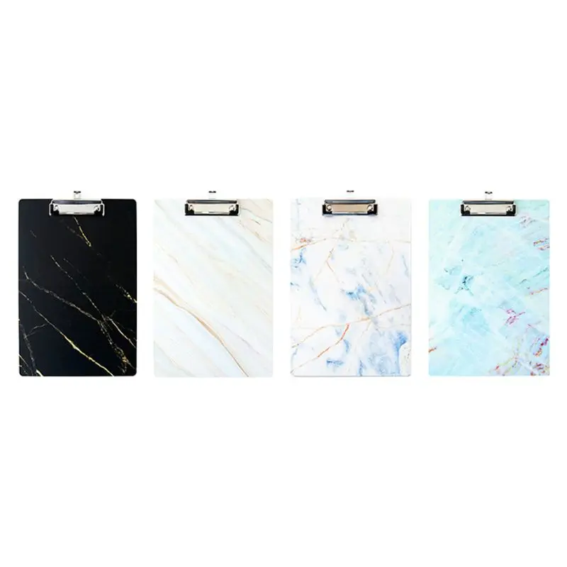 

A4 Marble Clipboard Writing Pad File Folders Board Clip Document Holder School Office Stationery Supplies