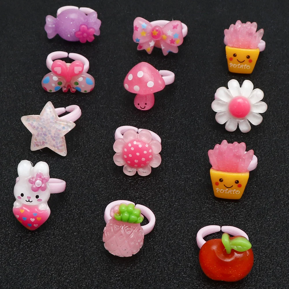 20pc Love Cute Sweet Kids Rings Design Flower Animal Children