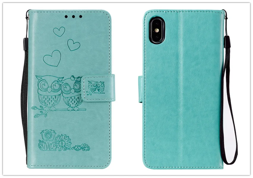 Owl Love Couple Leather Book Case For iPhone 12 11 Pro X XS XR Max 8 7 6 6S Plus SE 2020 mini Phone Flip Wallet Soft Cover Coque iphone 7 cover