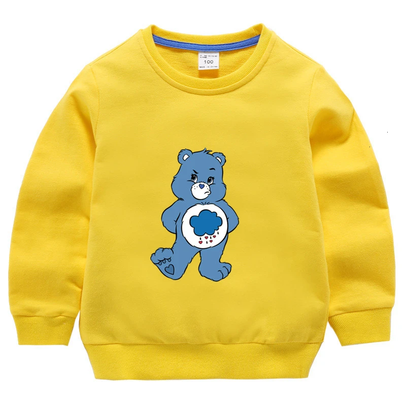as picture Одежда для мальчиков и девочек Care Bears забавные скрещивающиеся цвет детское модное осеннее топы с круглым вырезом; футболки с изображением мультипликационных персонажей для детей футболка детская толстовка - Цвет: as picture