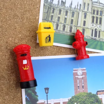 

3pcs Push Pin Decoration Mailbox Trash Can Shape Thumbtacks Map Pushpins Plastic Pin Tacks Photo Wall Cute Office Stationery