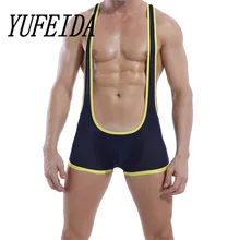 Сексуальное Сетчатое боди шорты мужские с открытой спиной цельный комбинезон борцовка бандаж трусы мужские бандаж открытая ягодица Нижнее белье