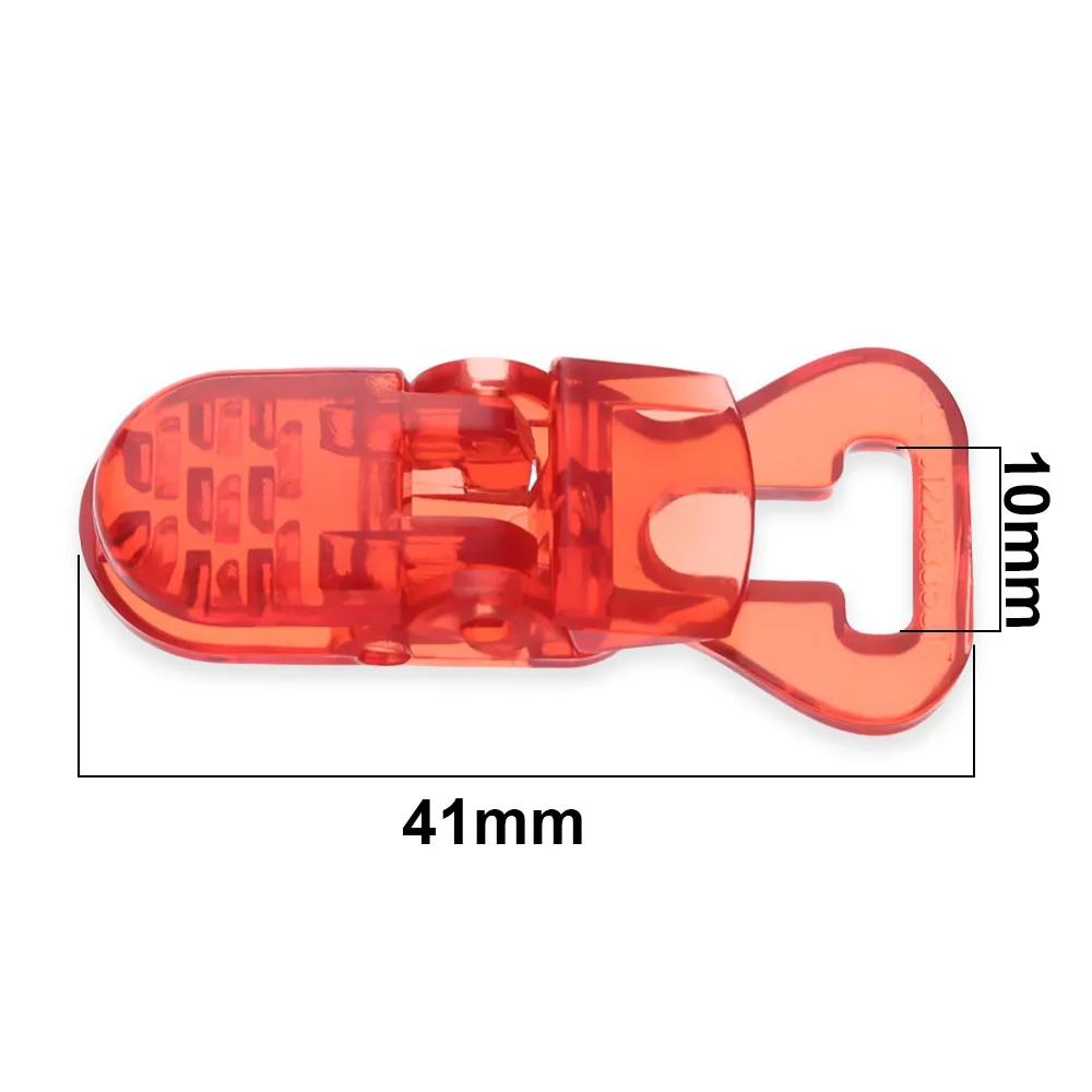 10PCS Plastic Transparent Pacifier Chain Clips 10mm Baby Soother Holder Badges Crafts Buckles Hearing Aid Accessories plastic clips baby pacifier clips