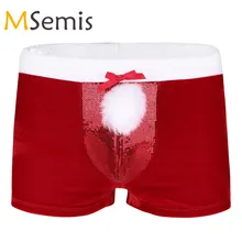 Красное Мужское нижнее белье на год, бархатное нижнее белье на Рождество, праздничные шорты-боксеры, нижнее белье на Рождество, Хэллоуин, праздник, вечеринку, ночь