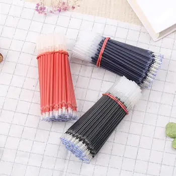 

100Pcs 0.5mm Black Blue Red Gel Pen Refills Smooth Writing Office Stationery