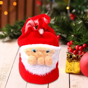 激安 サンタクロースクリスマスギフトバッグ大ベルベットスーパーソフトキャンディーバッグバックパッククリスマスギフト巾着袋クリスマスツリーの装飾