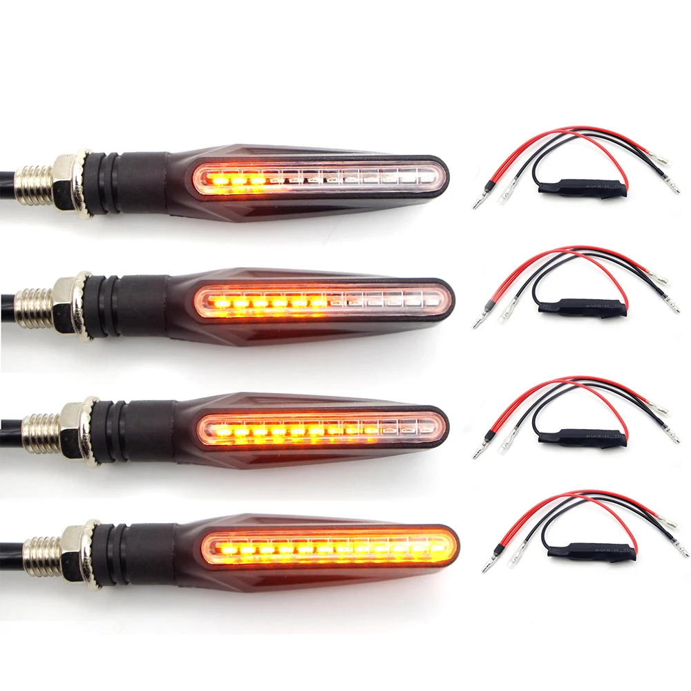 4pcs with 4pcs relay Светодиодный мотоцикл поворотники плавный свет для Cbr1100Xx Suzuki нарушителя Direccionales Para Moto поворотники на велосипеде - Цвет: 4pcs with 4pcs relay