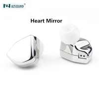 HZSOUND القلب مرآة 10 مللي متر وحدة السائق في الأذن سماعة نك HIFI سماعة DJ رصد سماعات الأذن مع 2Pin 0.78 مللي متر OFC كابل