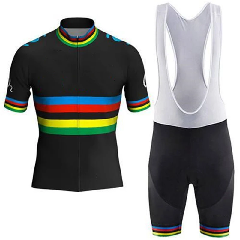 

CyclingEasy 41458 2019 Black Cycling Jersey Maillot Ciclismo Short Sleeve and Cycling bib Shorts Cycling Kits Strap