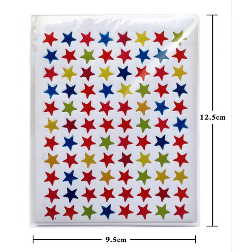 10 листов/880 шт цветные милые бумажные наклейки с пятиконечной звездой для украшения ПК, наклейки для мобильных телефонов, декор для кожи ноутбука