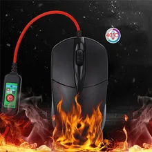 Теплые с подогревом профессиональные 2 кнопки USB кабель оптическая геймерская мышь 1200 dpi Проводная игровая мышь для компьютера ноутбука ПК мыши