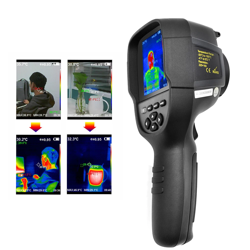 3,2 ''full-view TFT дисплей ручной тепловизор 220*160 портативный тепловизор Инфракрасный измерительный прибор