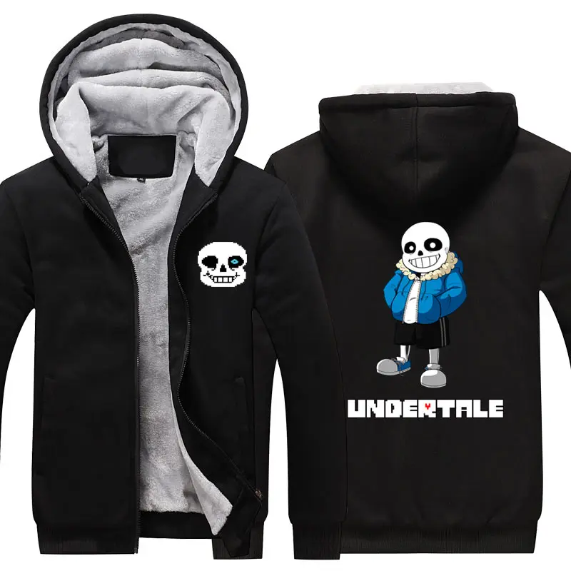 Undertale Sans Череп Толстовка Куртка пальто зима флис толстые теплые толстовки с длинным рукавом размера плюс - Цвет: Style 7